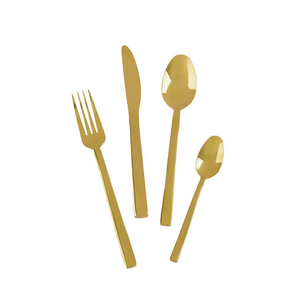 Mikasa Ciara Diseno 16 Piece Cutlery Set - Gold Plated