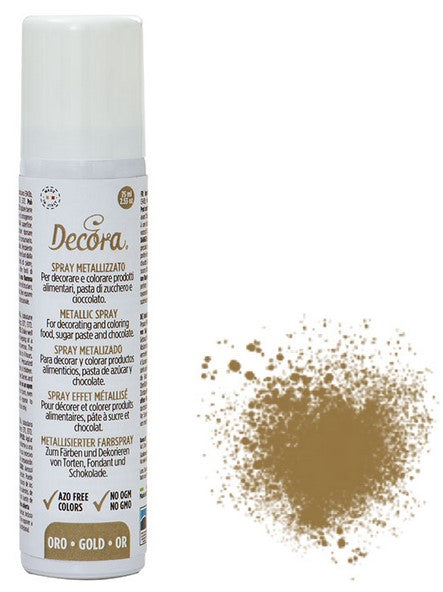 Decora Metallic Colouring Spray Gold