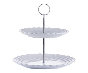 Luxe 2 Tier Cake Stand White