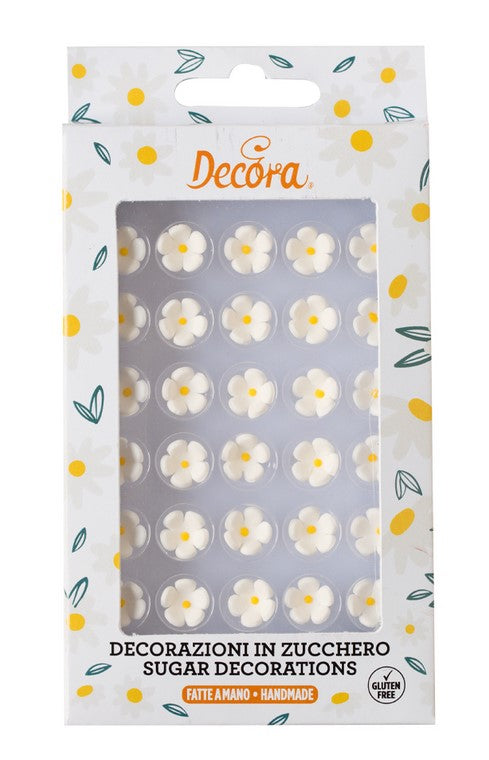 Decora Sugar Decorations - Small White Flowers