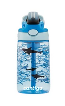 Load image into Gallery viewer, Contigo Easy Clean Water Bottle 420ml - Blue Sharks
