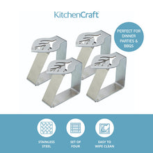 Load image into Gallery viewer, KitchenCraft Stainless Steel Table Cloth Clips - Leaf Pattern
