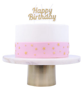 PME Happy Birthday Candle - Gold