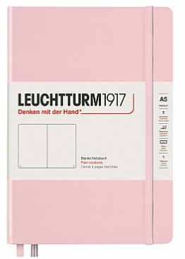 Leuchtturm A5 Hardback Plain Nookbook - Powder Pink