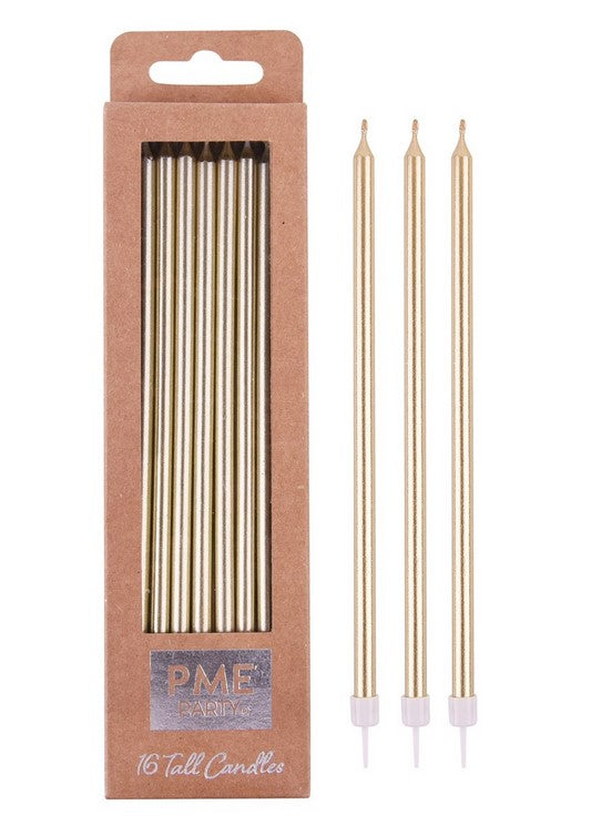 PME Candles - Gold Extra Tall with Holders