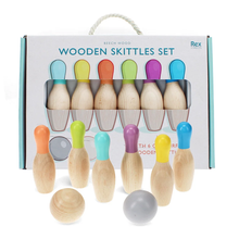 Load image into Gallery viewer, Rex Wooden Skittles Set
