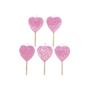 Anniversary House Candles - Glitter Pink Hearts