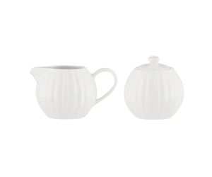 Luxe Milk Jug & Sugar Bowl White