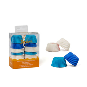 Decora Mini Muffin Baking Cups - Blue & White Assorted