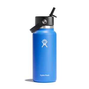 Hydroflask Wide Mouth Bottle with Straw 32oz - Cascade