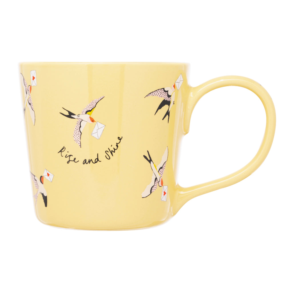 Cath Kidston Love Birds Yellow Dolly Mug