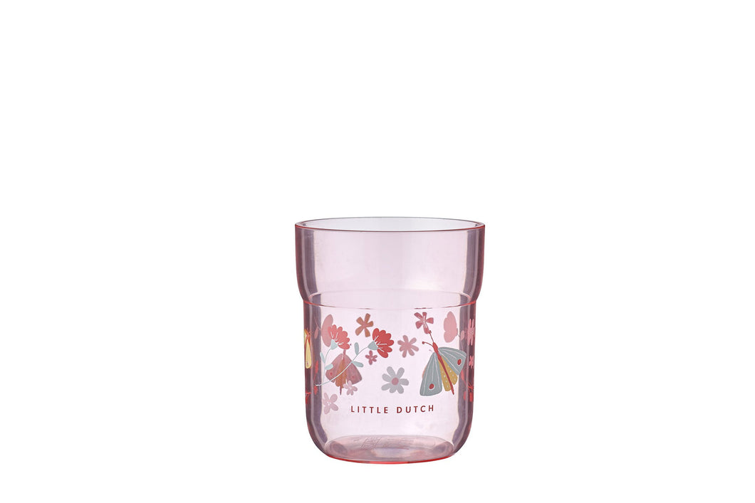 Mepal Mio Childrens Glass 250ml - Flowers & Butterflies