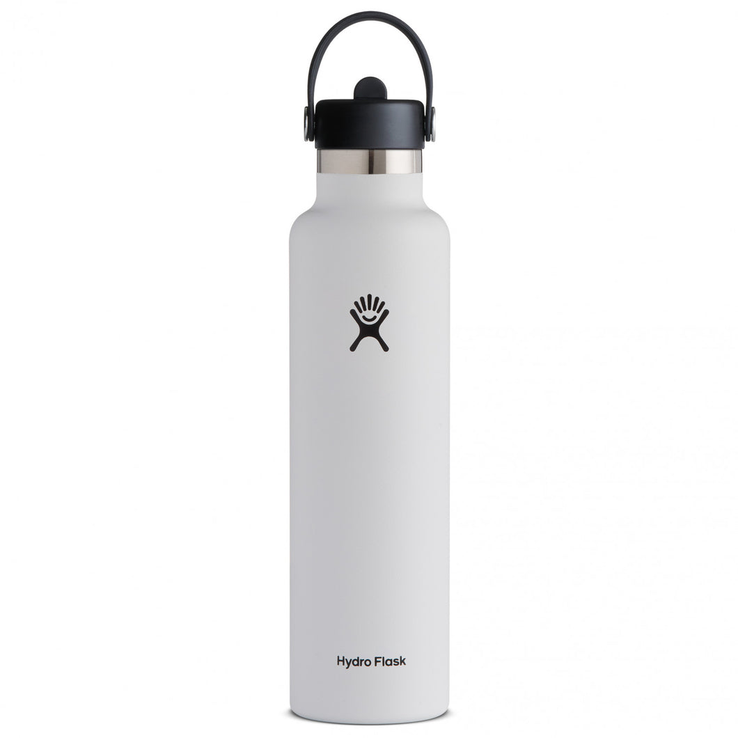 Hydroflask Standard Mouth Bottle with Straw 21oz - White