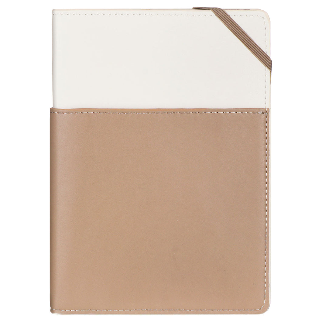 Vegan Leather Pocket Journal - Taupe