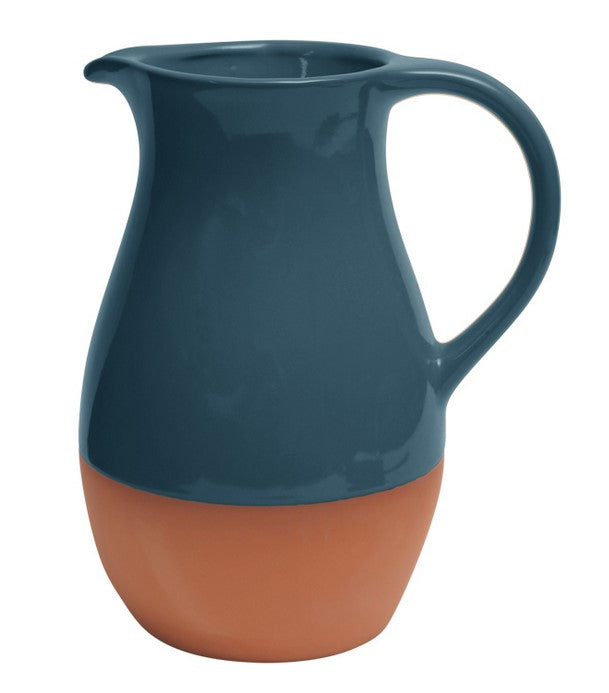 Dexam Sintra Glazed Terracotta Jug - Ink Blue