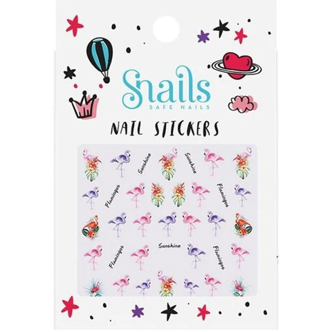 Snail Nail Stickers Flamingo