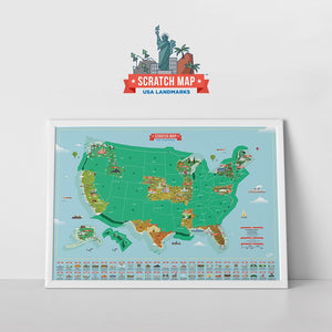 Scratch Map - US Landmarks Edition