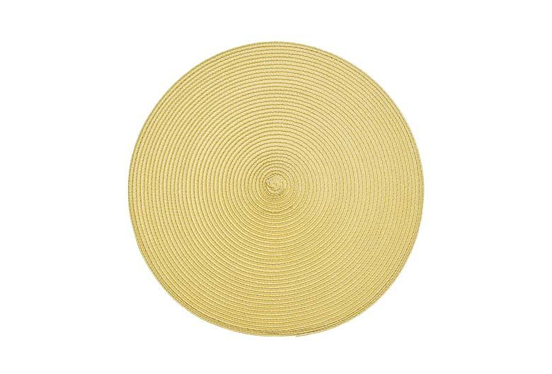 Walton's Circular Ribbed Placemat - Saffron