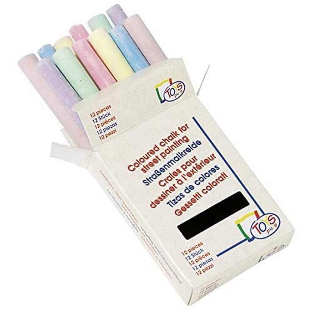 Coloured Chalk Box Of 12