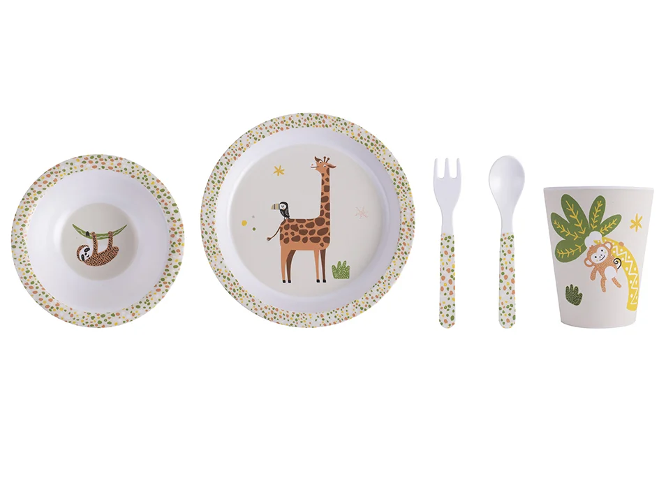 Ladelle Kids 5 Piece Dinner Set - Jungle