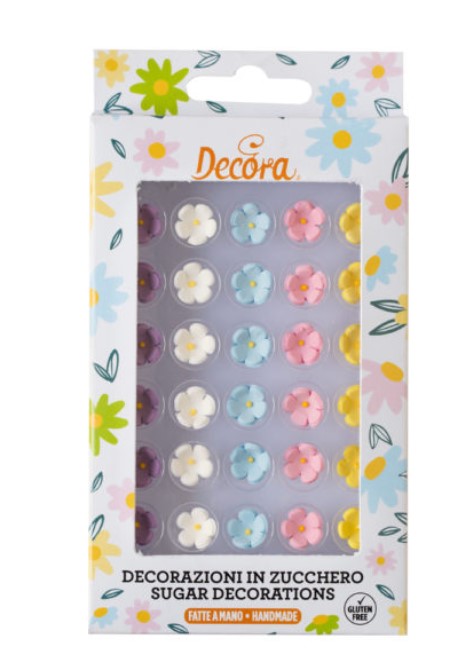 Decora Sugar Decorations - Small Colourful Flowers