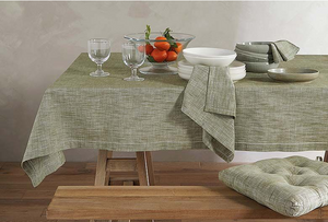 Walton's Chambray Tablecloth - Olive (130x180cm)