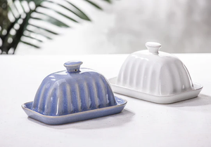 Ladelle Marguerite Butter Dish - White