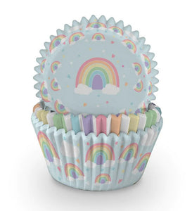 Anniversary House Cupcake Cases - Pastel Rainbow