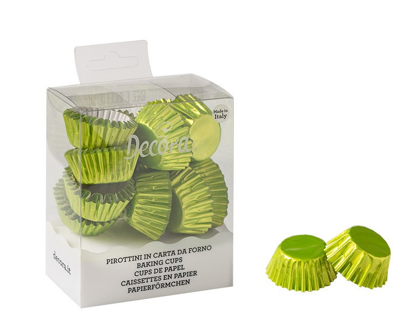 Decora Bon Bon Baking Cups - Metallic Lime