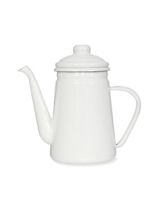 Coffee Pot in Warm White - Enamel