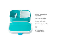 Load image into Gallery viewer, Mepal Campus Bento Lunchbox w/Fork - Blue
