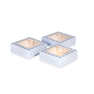 Anniversary House Small Treat Boxes - Blue Gingham