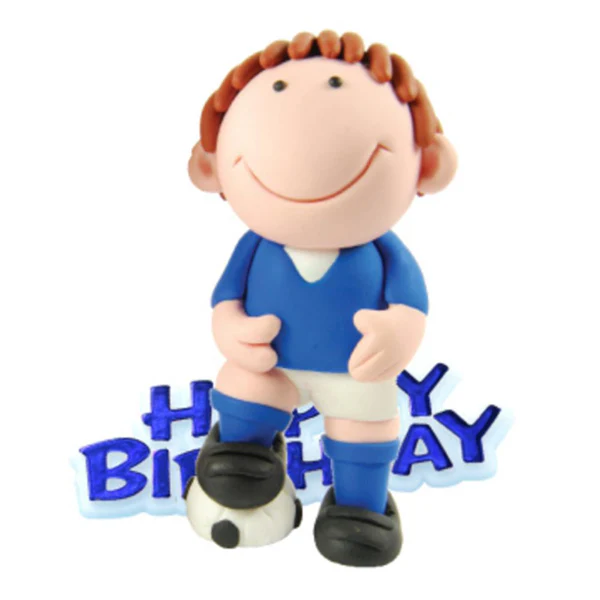 Anniversary House Cake Topper -  Footballer & Motto