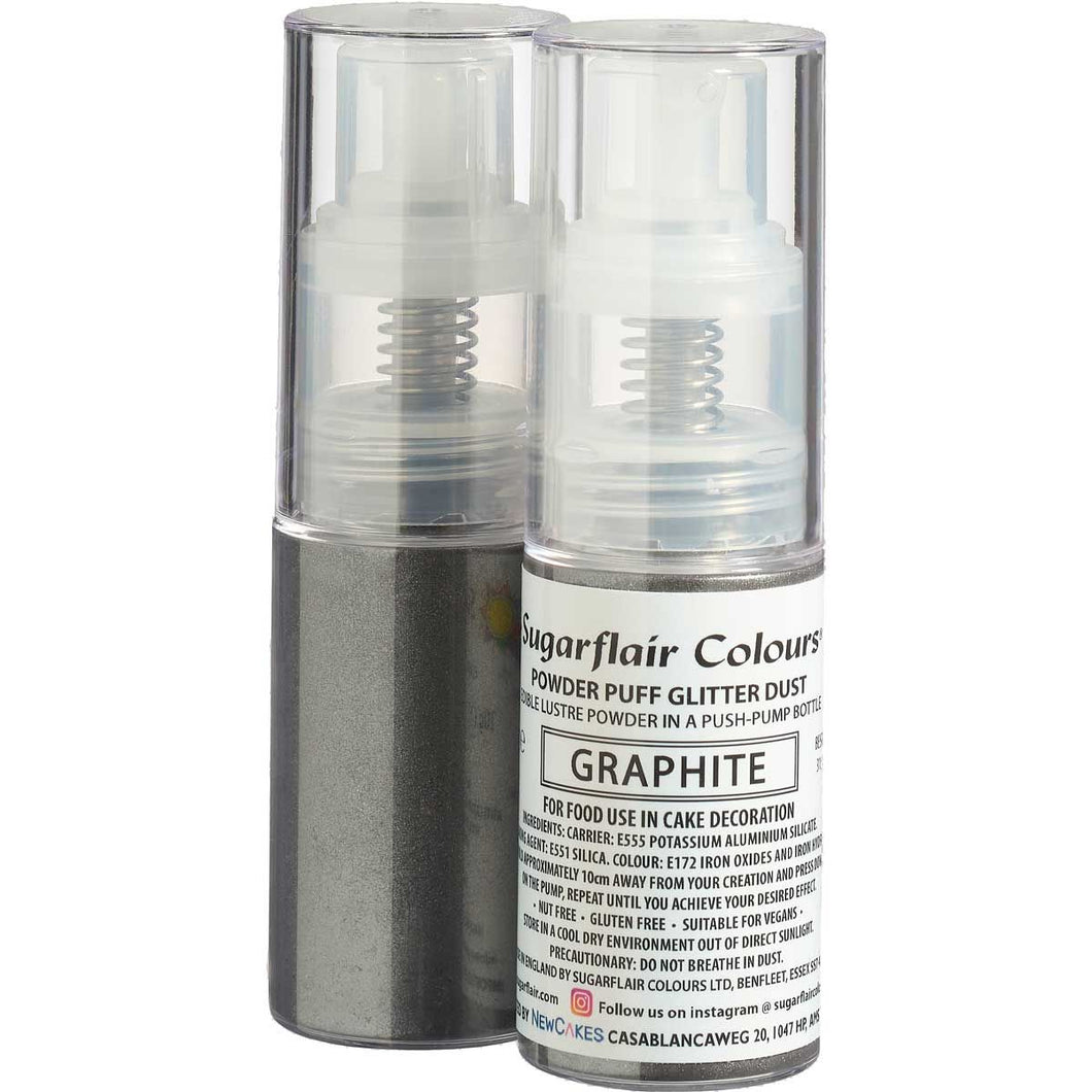 Sugarflair Pump Spray - Graphite Glitter Dust