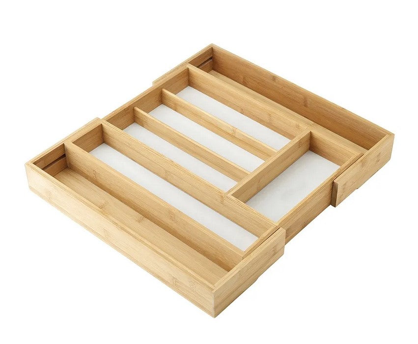 Stow Green Expanding Cutlery Tray - Bamboo