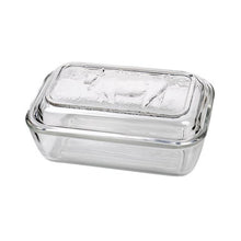 Load image into Gallery viewer, Luminarc Glass Cow Butter Dish
