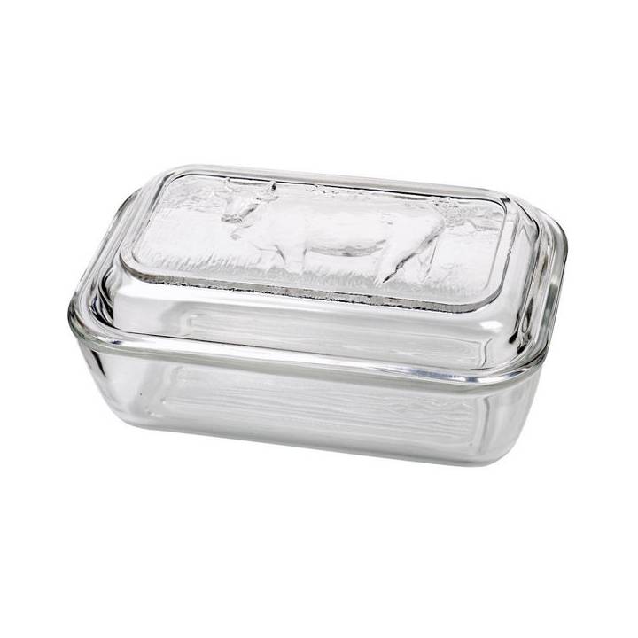 Luminarc Glass Cow Butter Dish