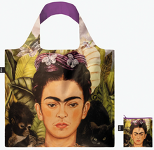 Load image into Gallery viewer, LOQI Frida Kahlo Self Portrait with Hummingbird Recycled Bag
