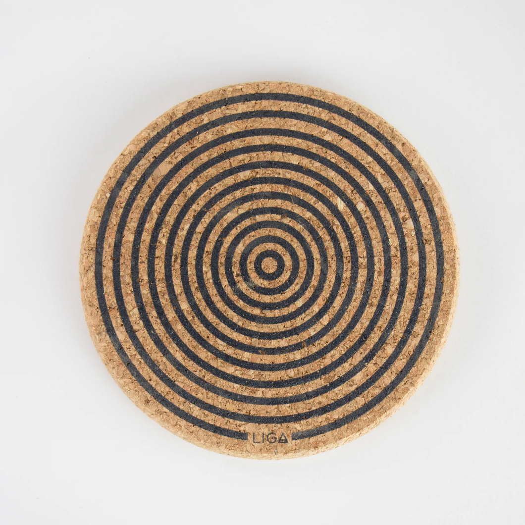 Liga Cork Coaster Set - Orbit Grey