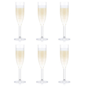 Bodum Oktett Durable Champagne Flutes - Set of 6