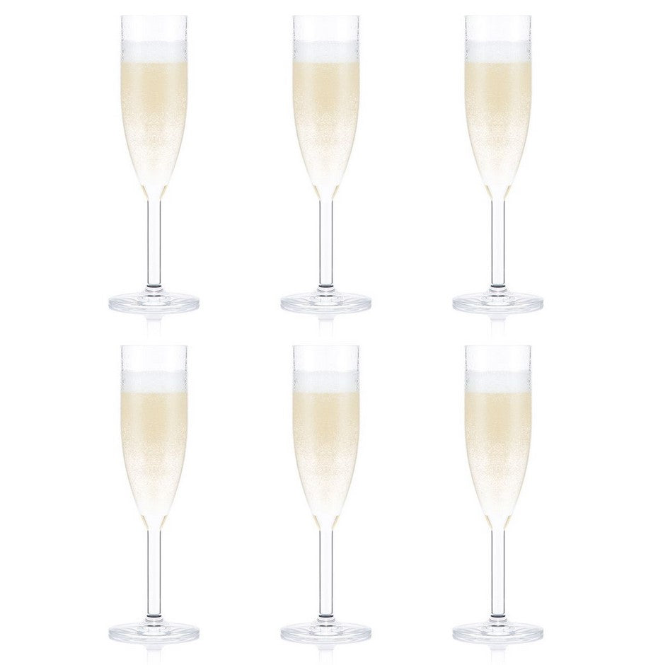 Bodum Oktett Durable Champagne Flutes - Set of 6