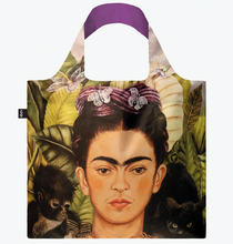 Load image into Gallery viewer, LOQI Frida Kahlo Self Portrait with Hummingbird Recycled Bag
