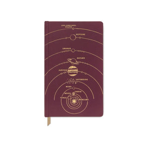 Solar System Burgundy Notebook