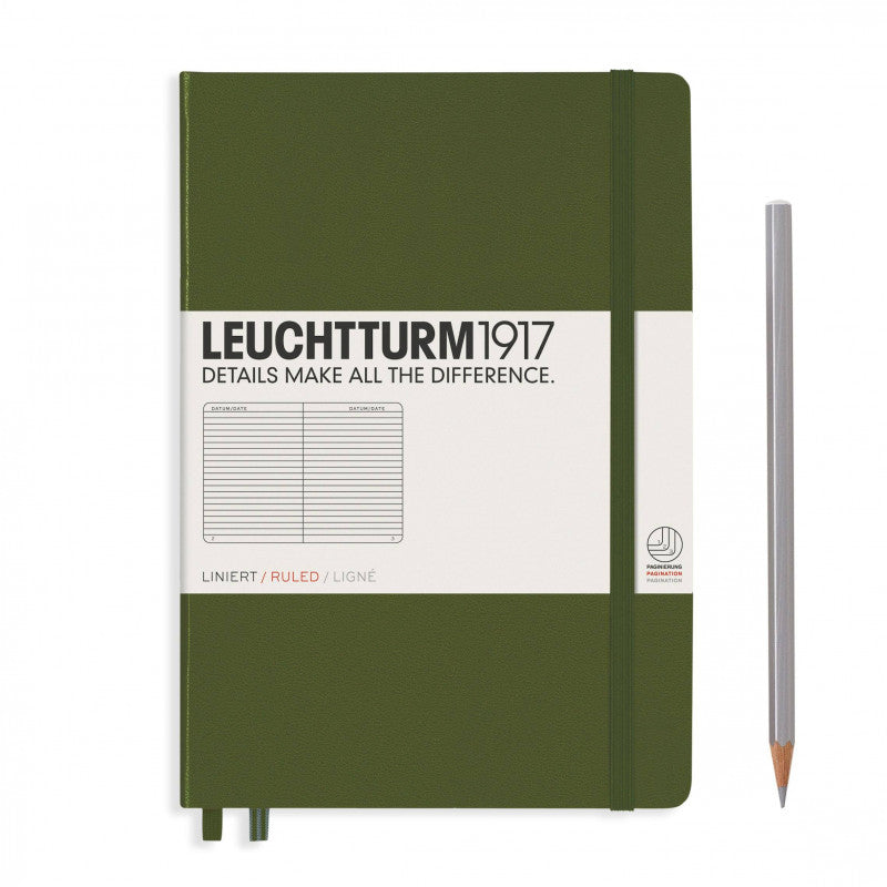Leuchtturm A5 Notebook Lined Olive Green