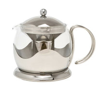 Load image into Gallery viewer, La Cafetière Le Teapot Glass Tea Infuser, 4-Cup, Stainless Steel
